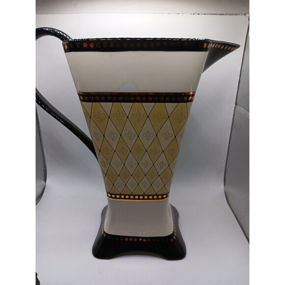 3 Piece Retired Mudpie Pitcher/Vase Trinket Box, Picture Frame Mud Pie Decor - Picture 12 of 15